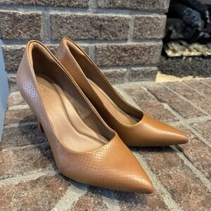 Nordstrom Rack Women's Paige Brown Color Woven Fabric Pumps Sz 7M #250